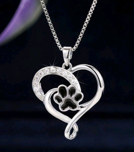 paw print necklace