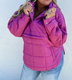 Peyton puffer jacket- mulberry