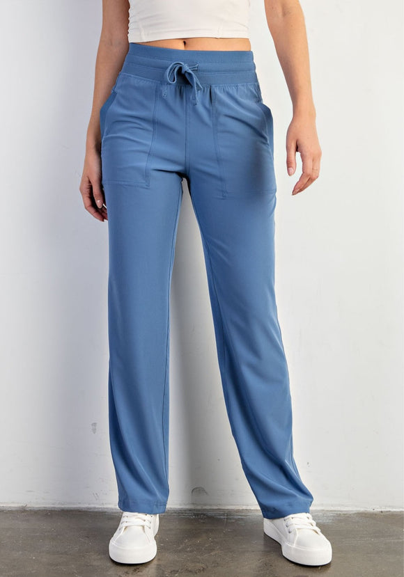 Oxford woven pants- indigo