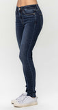 judy blue- mid rise vintage raw hem skinny 82527