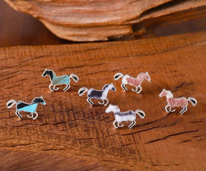 running horse earrings