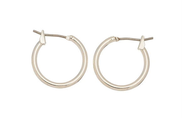 Lg silver Click Hoop Ear Sense earring