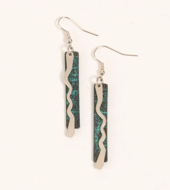 Kiann Hammered Bar Earrings