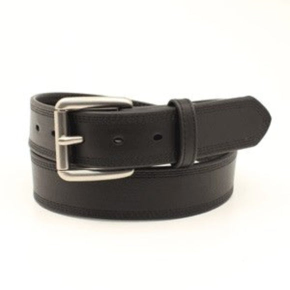 ARIAT MEN'S BLACK TRIPLE STITCHED LEATHER WORK BELT A1034801