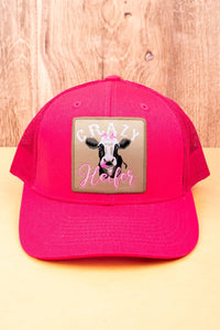 HOT PINK 'CRAZY HEIFER' MESH CAP