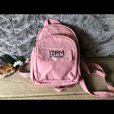 pink backpack with ultra soft whale keychain