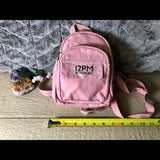 pink backpack with ultra soft whale keychain