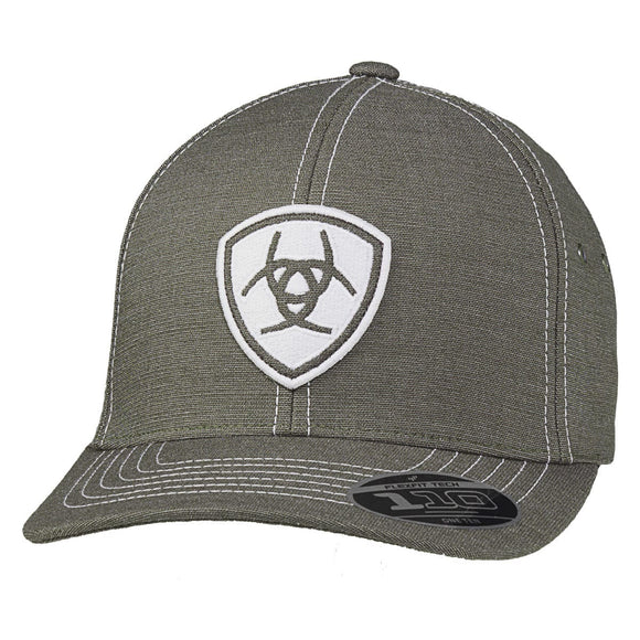 ARIAT MEN'S GREY EMBROIDERED LOGO BASEBALL CAP A300015206