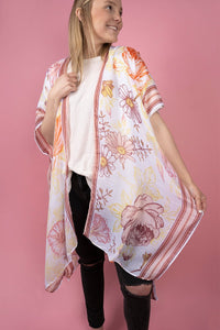 PARISIAN GARDEN KIMONO, PINK