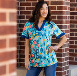 floral rawr short sleeve v neck