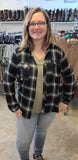 COLLARED PLAID LONG SLEEVE WOVEN TOP