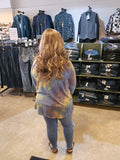 tye dye funnel neck top