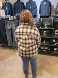 EXTENDED SHOULDER PLAID SHACKET