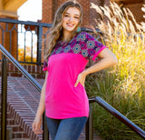 neon cowgirl aztec t shirt