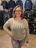 round neck sage knit sweater