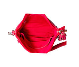 CLARENDON EMBOSSED LEATHER BAG bright pink