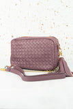 WILHELMINA WOVEN FAUX LEATHER BAG