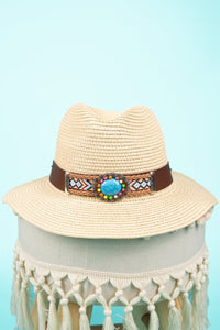 SADDLE RIDGE BEIGE PANAMA HAT