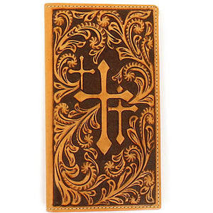 Rodeo Wallet, Floral Emboss with Triple Crosses, N5410708