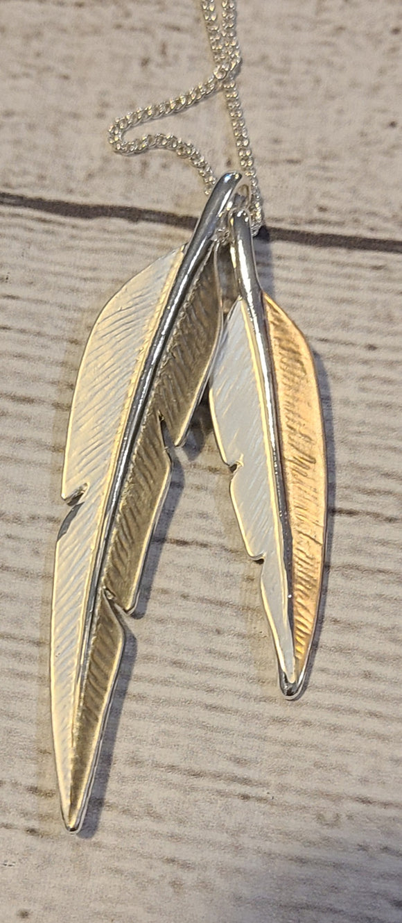 long feather necklace