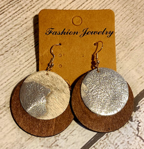 earring with silver hide