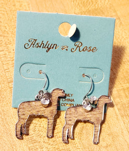 tan sheep earring