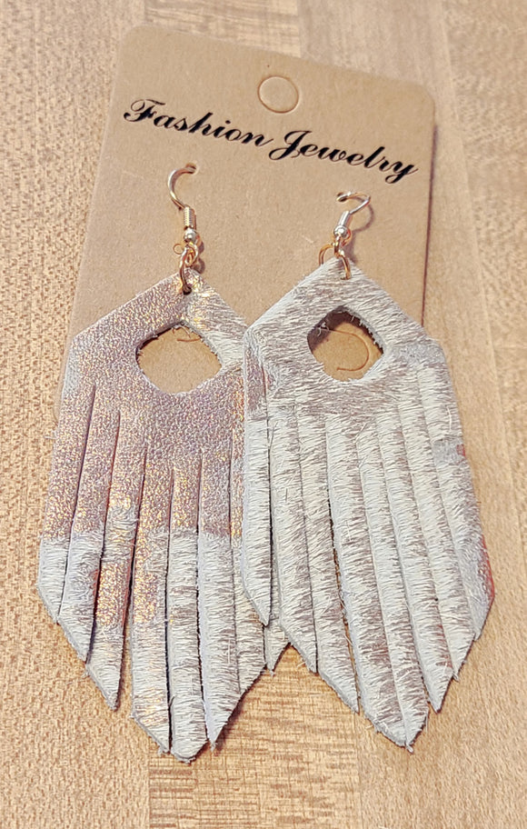 rose gold acid wash fringe earring