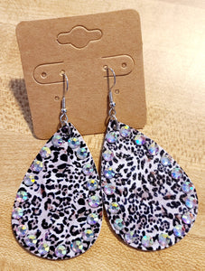 snow leopard earring