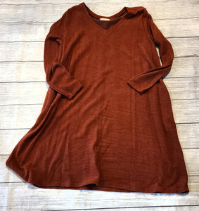 wine colored cashmere dress