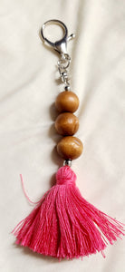 pink tassel keychain