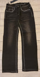 mens premium fancy jeans- black