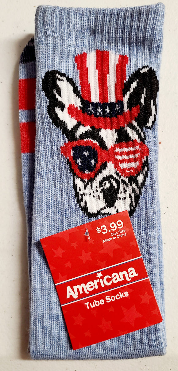 americana sock with dog