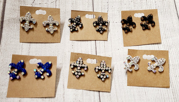 acrylic fleur de lis earrings