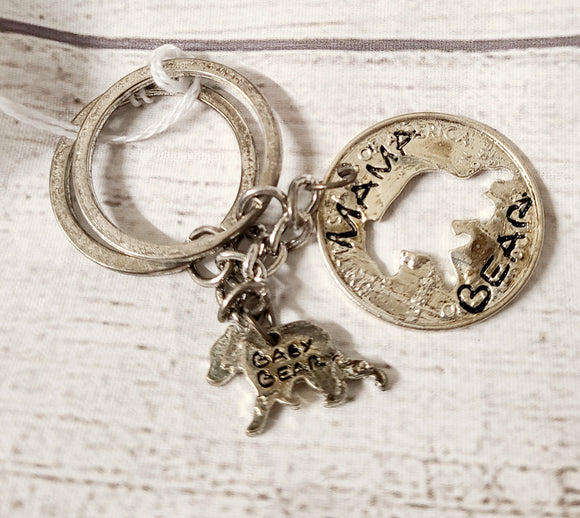 2 piece mama bear keychain