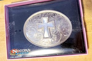 gem cross belt buckle