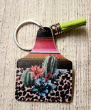 serape and cheetah keychain