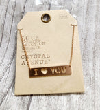 i love you necklace