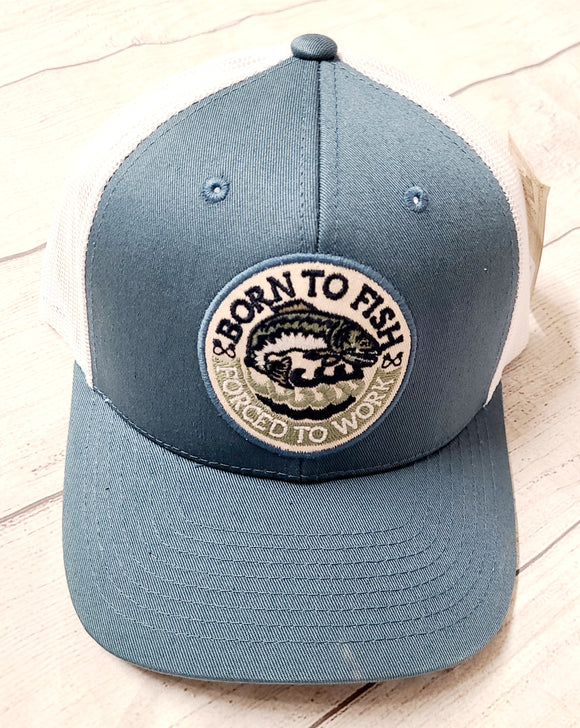 born to fish blue hat