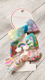 little girls unicorn hair clips