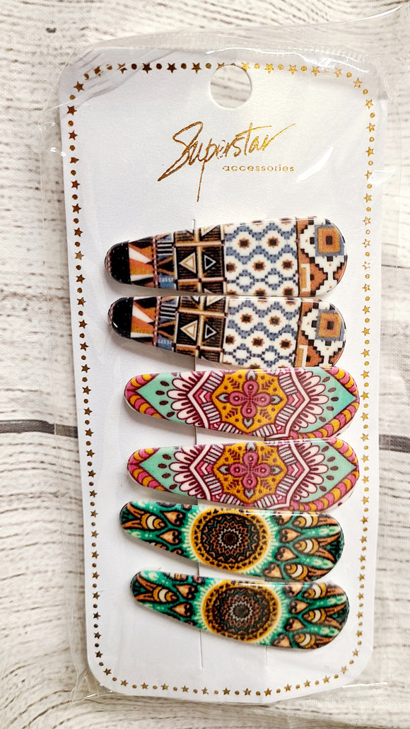 aztec hair clips