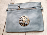 fancy crossbody with silver piece