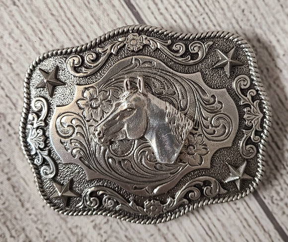 horse head belt buckle