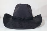 faux leather cowboy hat- black