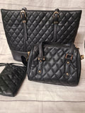 black quilted crossbody