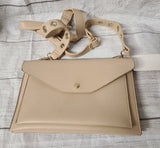 tan- 3 pocket crossbody