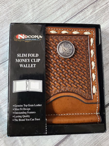 slim fold money clip wallet