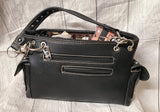 ab-6214wbk american bling black studded satchel