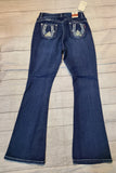 bling horseshoe bootcut jeans