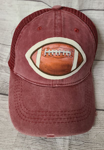 burgandy football ballcap- game day