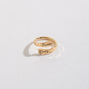 FOREVER ENGRAVED ADJUSTABLE RING – GOLD